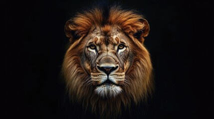 Fototapeta premium Lion's Face Close Up