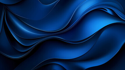 Fototapeta premium Sophisticated Blue: Curves and Waves in Dark Elegance
