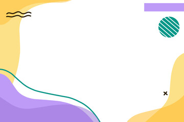 decorative background with geometric frame of wave shapes and abstract lines