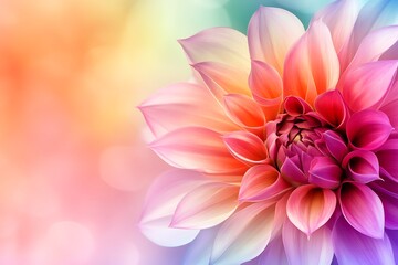 Fototapeta premium Colorful Dahlia Flower Close-Up