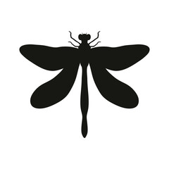 Dragonfly icon vector. Insect illustration sign. Butterfly symbol or logo.