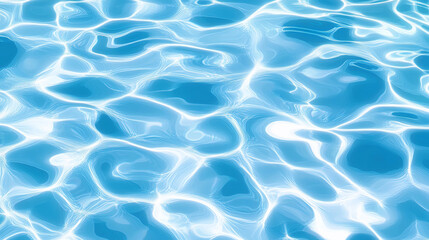 Fototapeta premium Light blue water, light ripples, pool background, water surface