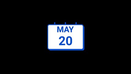 20 May calendar icon Animation