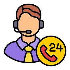 24 hours support Icon