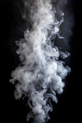 Realistic white fog or smoke on a black