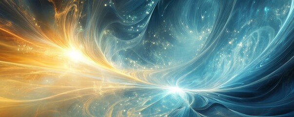 Abstract energy flowing through space and time warp