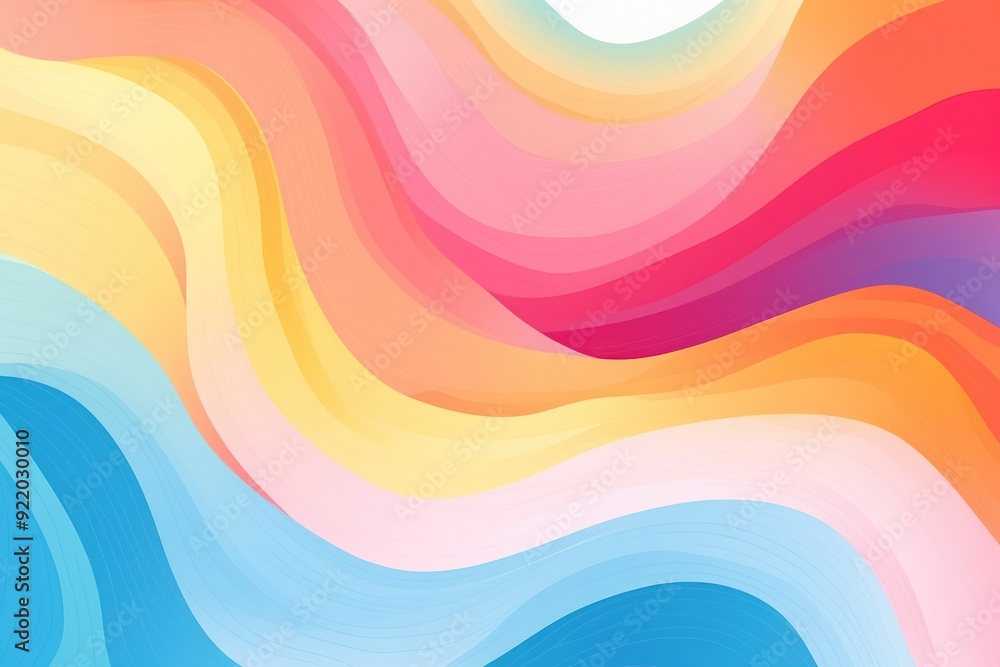 Poster rainbow abstract shape backgrounds pattern line.