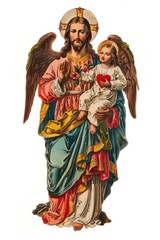 Fototapeta premium The Jesus Christ art archangel person.