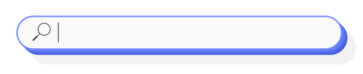 3d search bar Internet browser engine for UI design, website interface element with web icons and push button vector