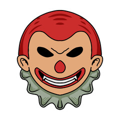 halloween clown character vector design