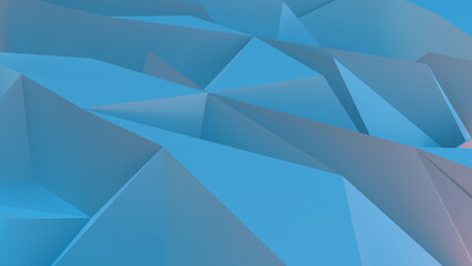 Abstract facets in the blue light. Can be used as a texture or background for design projects, scenes, etc.