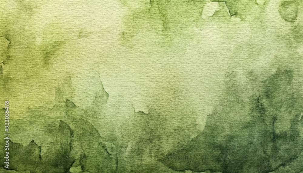 Poster soft green watercolor texture with blended shades and abstract patterns
