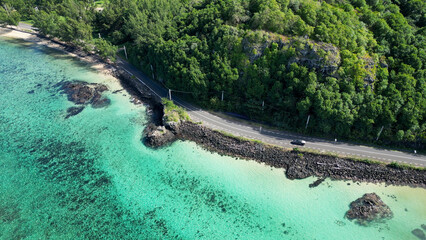 Baie Du Cap At Port Louis In Mauritius Island Mauritius. Indian Ocean Beach. Blue Sea Background. Port Louis At Mauritius Island Mauritius. Tourism Landscape. Nature Seascape.