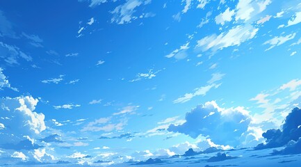 Fototapeta premium 青空のイラスト
