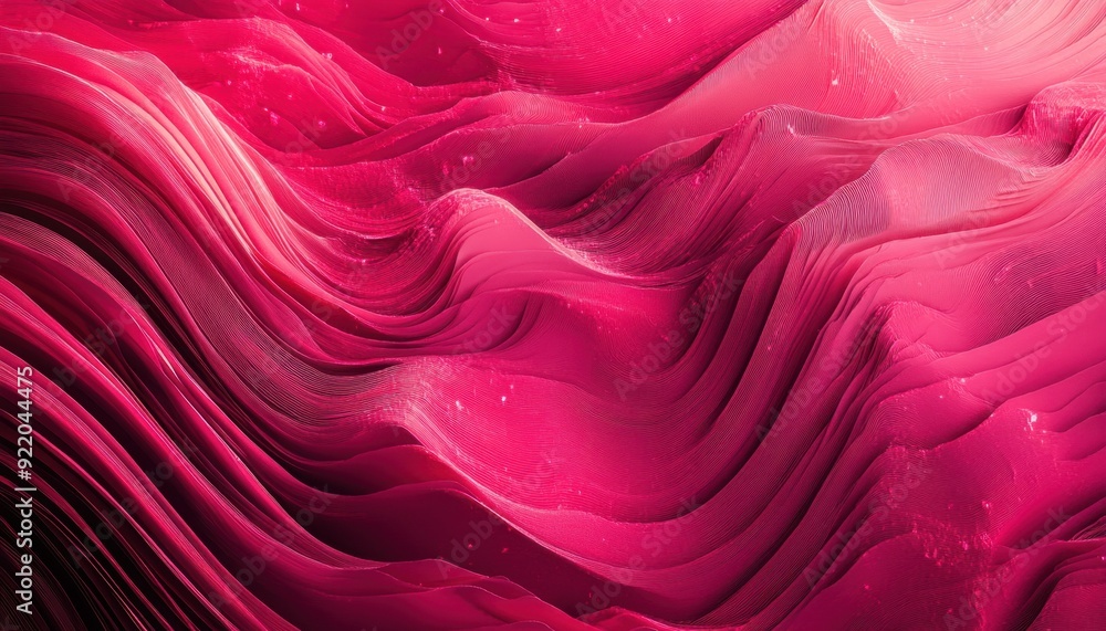 Poster abstract pink wave patterns with layered textures and gradients