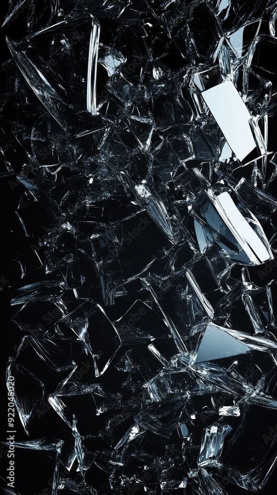 Aufkleber abstract background showing shattered glass forming sharp shards
