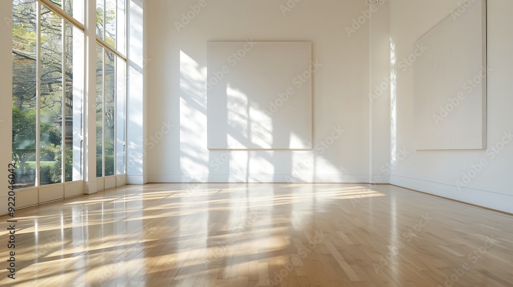 Poster Sunlight Illuminating an Empty Gallery