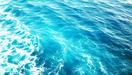 Obraz premium Shimmering blue sea water with subtle ripples, reflecting sunlight and showcasing the purity of the ocean