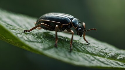 Naklejka premium bug on leaf