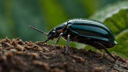 beetle on the leaf