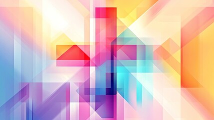 Abstract geometric background with overlapping shapes creating colorful pattern