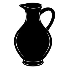 Black jug silhouette vector