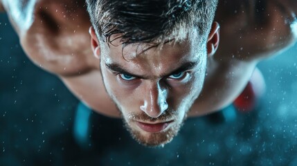 Young athlete training intensely, demonstrating dedication and progress in personal fitness.