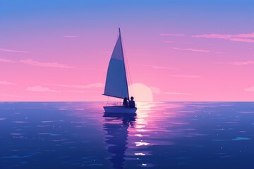 Couple on sailboat watercraft outdoors horizon.