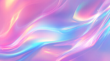 Fototapeta premium Holographic Neon background ,Colorful psychedelic Abstract. Pastel color waves for Background. modern design background