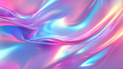 Fototapeta premium Holographic Neon background ,Colorful psychedelic Abstract. Pastel color waves for Background. modern design background