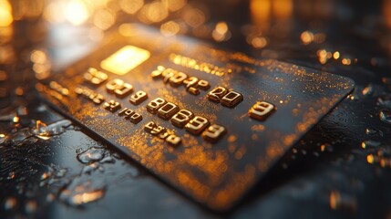 Close-Up of Credit Card Representing Consumer Spending - Financial Transaction and Payment Methods