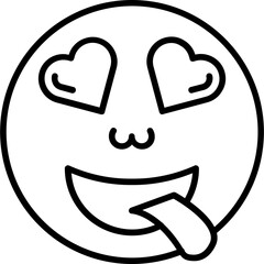 Heart Eyes Vector Icon Design