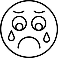Sad Vector Icon Design