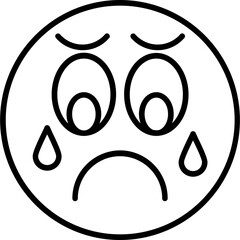 Sad Vector Icon Design