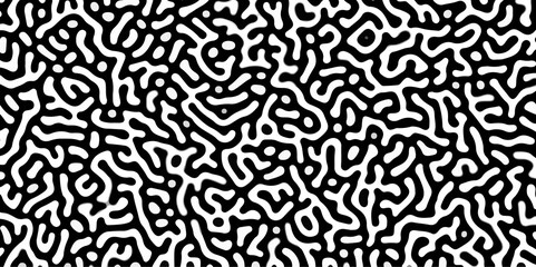 Abstract seamless turing pattern minimal organic geometric black background. white bold line abstract pattern Transparent monochrome striped texture, seamless pattern, modern stylish texture. 