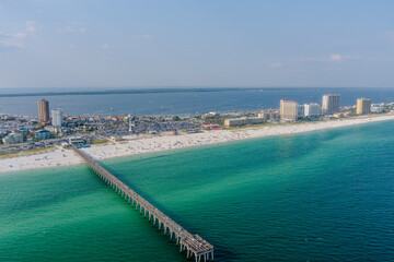 Aerial view of Pensacola Beach