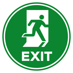 Exit Symbol Sign, Vector Illustration, Isolate On White Background Label. EPS10