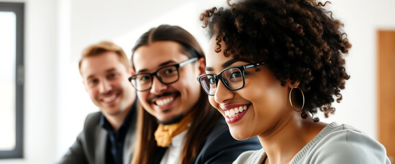 Obraz premium Diverse Group of Professionals Smiling at Camera