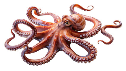 Fototapeta premium octopus-full-body-white-background