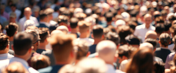 Blurred Crowd of People