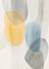 Abstract background featuring lines and space for text, with a design that includes waves, textures, and color elements ideal for wallpaper and artistic decoration