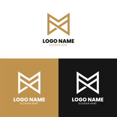 Branding identity corporate vector logo m design.