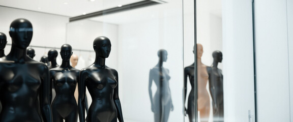 Black Mannequins in a Clothing Store