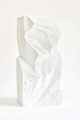 White sculpture isolated on a clean white background