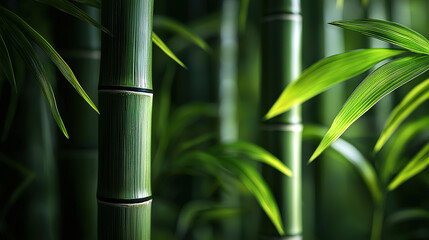 A closeup of the black strips on bamboo shoots