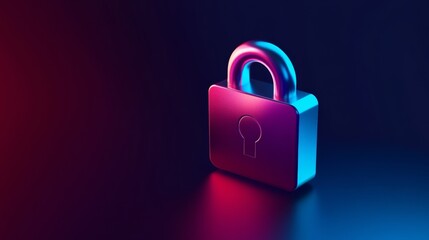 A silver lock with a keyhole on a dark background
