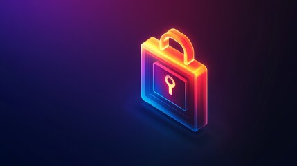 A colorful lock with a key on it