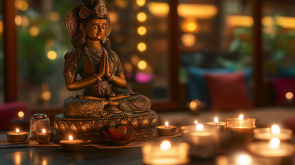 In the Heart of Stillness, the Mantra Unfolds, Illuminating the Pathway to Infinite Peace and Serenity