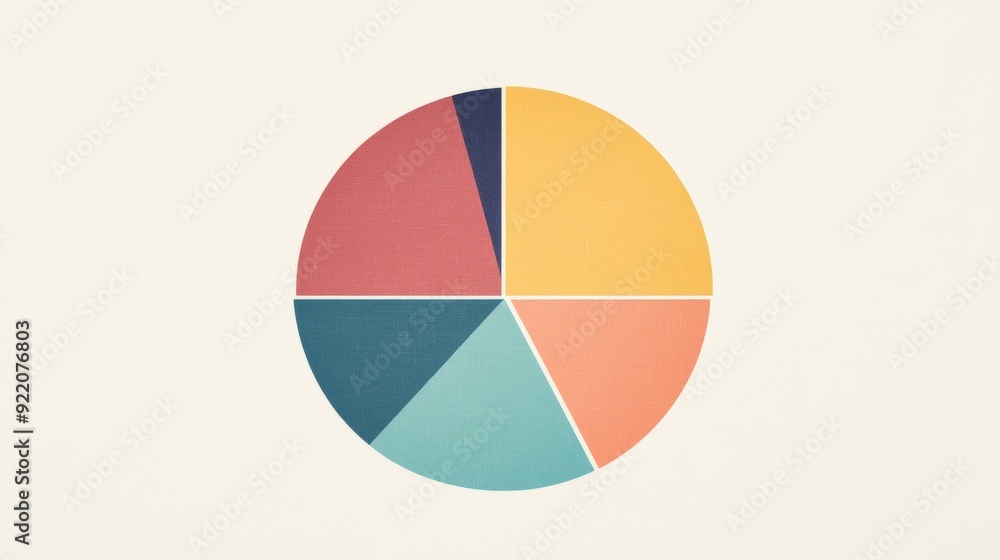 Poster a pie chart is shown with different colors and sizes