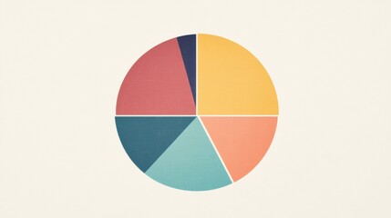 A pie chart is shown with different colors and sizes